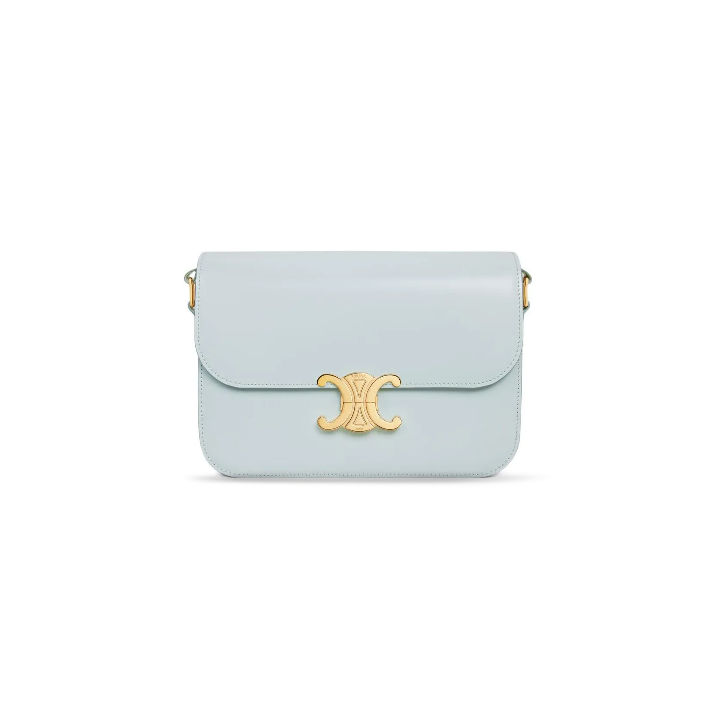 CELINE MEDIUM TEEN TRIOMPHE BAG IN SHINY CALFSKIN 187363BF4.07SZ (22.5*16.5*7.5cm)